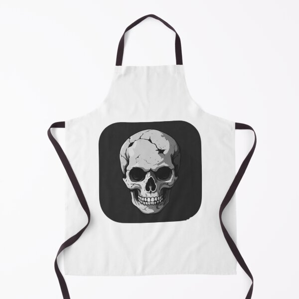 Item preview, Cracked Monochrome Skull Icon designed and sold by RED-MOUSE.