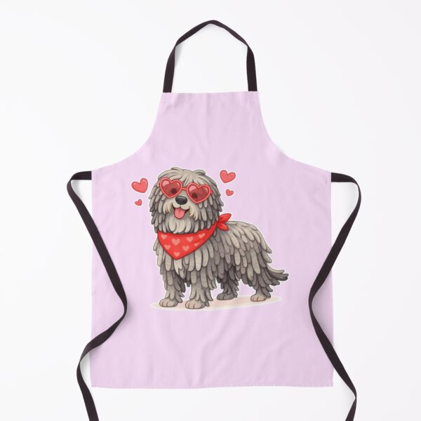 Item preview, Cute Bergamasco Shepherd in Love – Minimal Valentine Dog Illustration designed and sold by GoodyPaws.