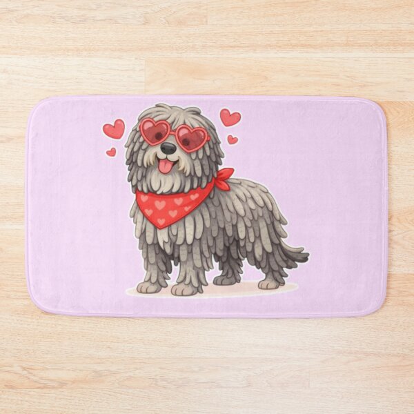 Item preview, Cute Bergamasco Shepherd in Love – Minimal Valentine Dog Illustration designed and sold by GoodyPaws.