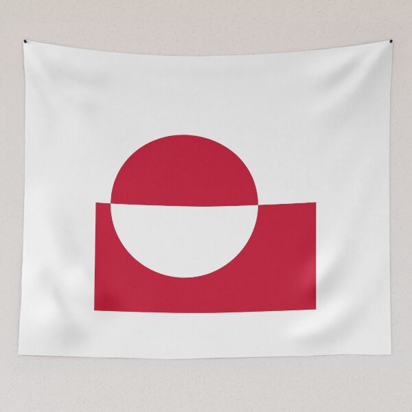 Item preview, Greenland Flag Clean Modern Design designed and sold by NTGUILTY.