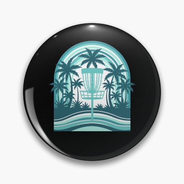 Item preview, Tropical Disc Golf Scene with Basket designed and sold by LuminOrb.