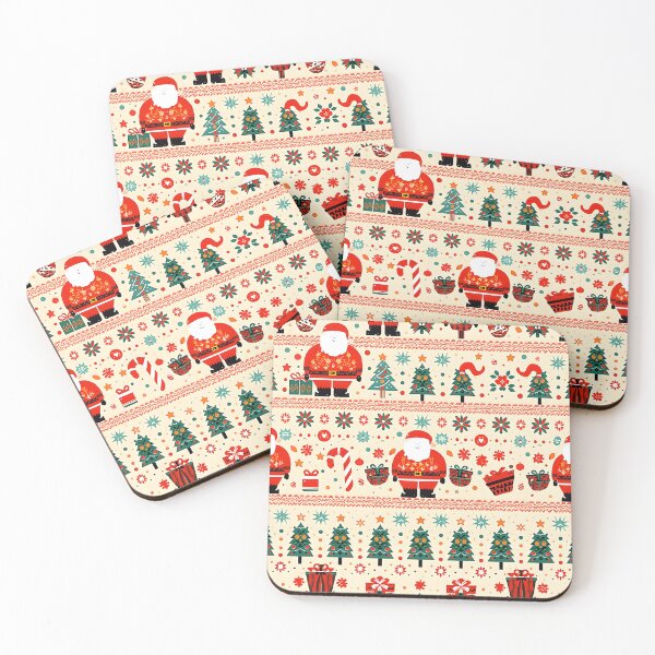 Item preview, Festive Christmas Pattern with Santa, Trees, and Presents – Holiday Season Design designed and sold by Kavya Art.