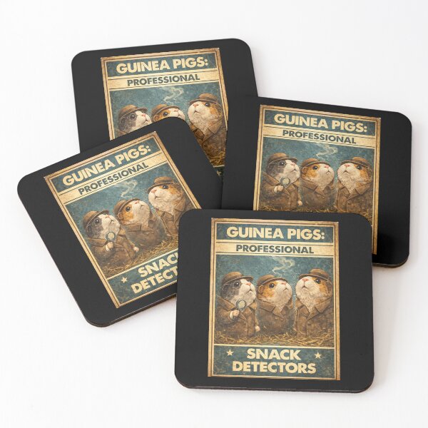 Item preview, Guinea Pig Snack Detectives | Funny Cavy Retro Art designed and sold by Galskap.