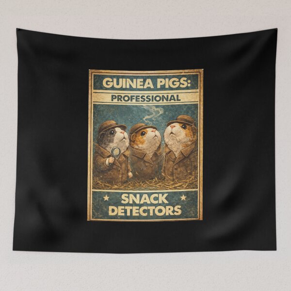 Item preview, Guinea Pig Snack Detectives | Funny Cavy Retro Art designed and sold by Galskap.