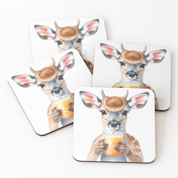 Item preview, Cute Watercolor Baby Deer Holding Glowing Scented Candle designed and sold by takeng07.
