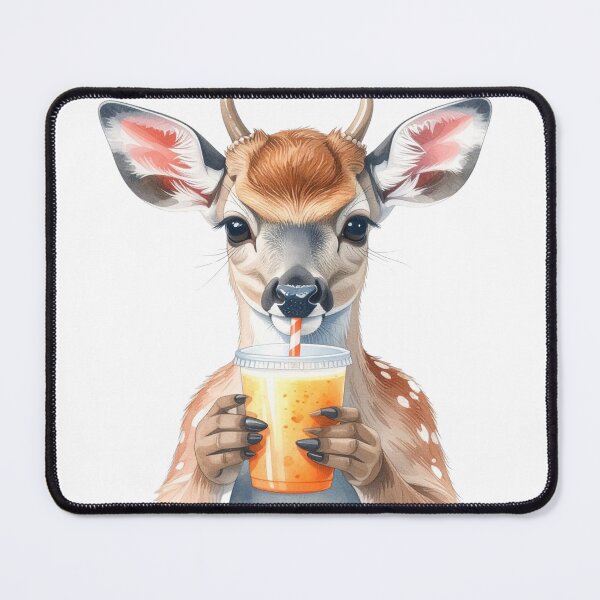 Item preview, Cute Watercolor Baby Deer Holding Glowing Scented Candle designed and sold by takeng07.