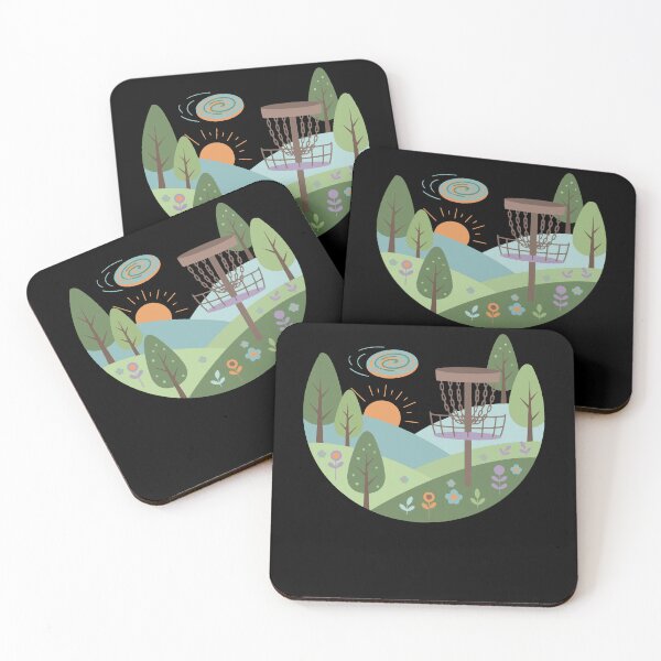 Item preview, Sunset Disc Golf Basket Flying Disc Scene Hills designed and sold by LuminOrb.