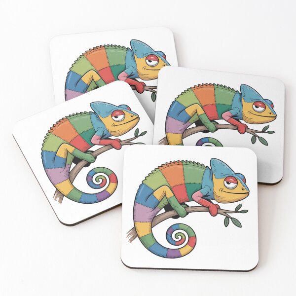 Item preview, Colorful Patchwork Chameleon designed and sold by madtoyman.