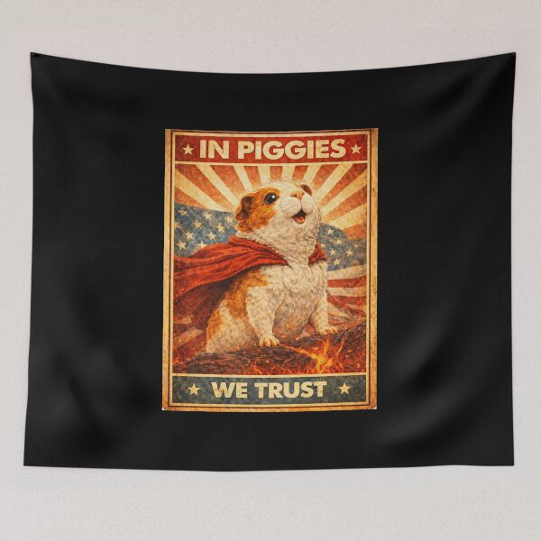Item preview, Guinea Pig Superhero Art | Funny Cavy Retro Illustration designed and sold by Galskap.