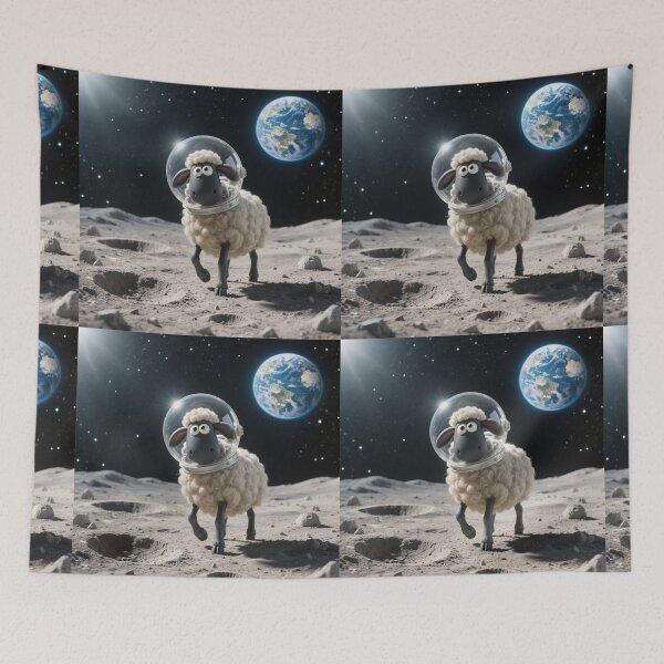 Item preview, One Small Step For Lamb: Astronaut Sheep On The Moon designed and sold by zohocreations.