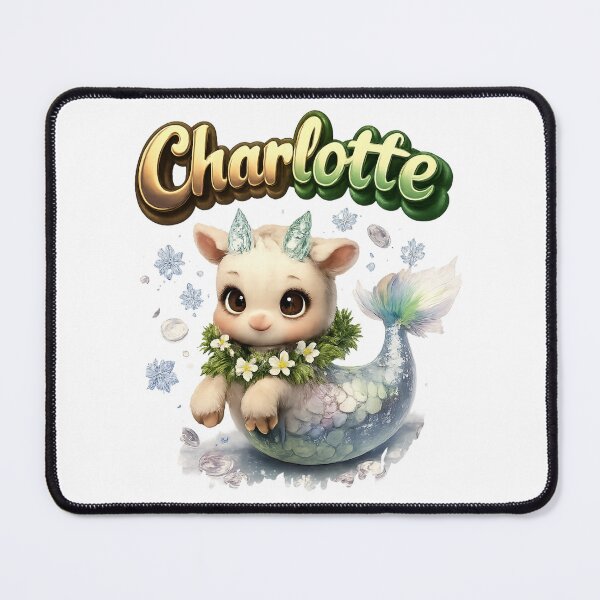 Item preview, Charlotte Capricorn – Zodiac Cute Fantasy Name Art designed and sold by AlexLineArt.