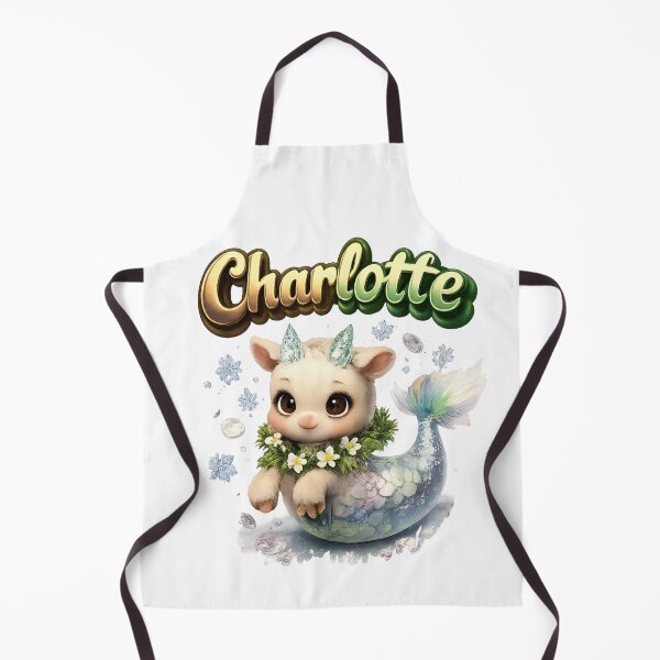 Item preview, Charlotte Capricorn – Zodiac Cute Fantasy Name Art designed and sold by AlexLineArt.