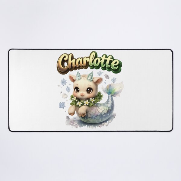 Item preview, Charlotte Capricorn – Zodiac Cute Fantasy Name Art designed and sold by AlexLineArt.