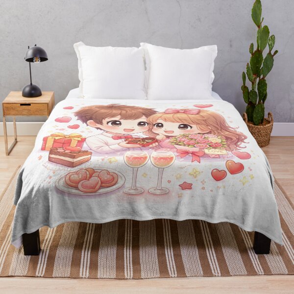 Item preview, Kawaii Valentine Couple – Sweet Love Date designed and sold by kimkosovo.