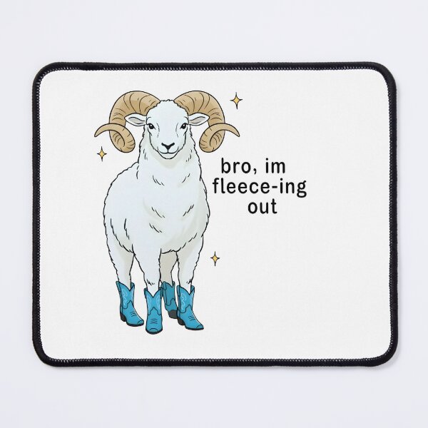 Item preview, Bro, I’m Fleece-ing Out – Funny Sheep Pun Illustration designed and sold by Senkov.