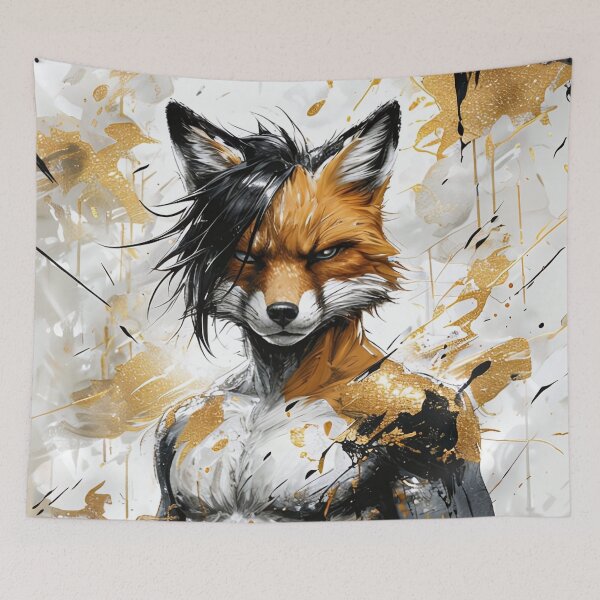 Item preview, Human fox warrior in gold accents designed and sold by Mianku | Für das Leben.