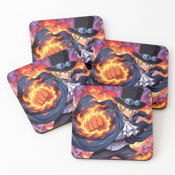 Item preview, Sabo Wanted Poster Style Wall Art | Anime Fire Hero Illustration designed and sold by AbstractAuraArt.