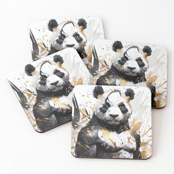 Item preview, Muscular panda with golden accents designed and sold by Mianku | Für das Leben.