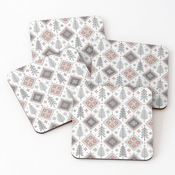 Item preview, Nordic Cross-Stitch Folk | Scandinavian Winter Art designed and sold by Shuga-Design.