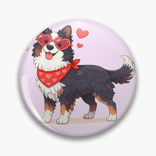 Item preview, Cute Border Collie in Love – Minimal Valentine Dog Illustration designed and sold by GoodyPaws.
