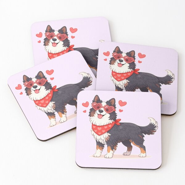 Item preview, Cute Border Collie in Love – Minimal Valentine Dog Illustration designed and sold by GoodyPaws.