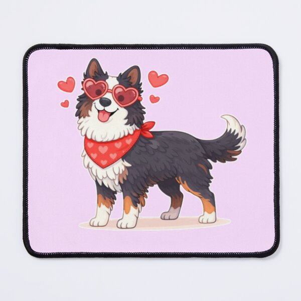 Item preview, Cute Border Collie in Love – Minimal Valentine Dog Illustration designed and sold by GoodyPaws.