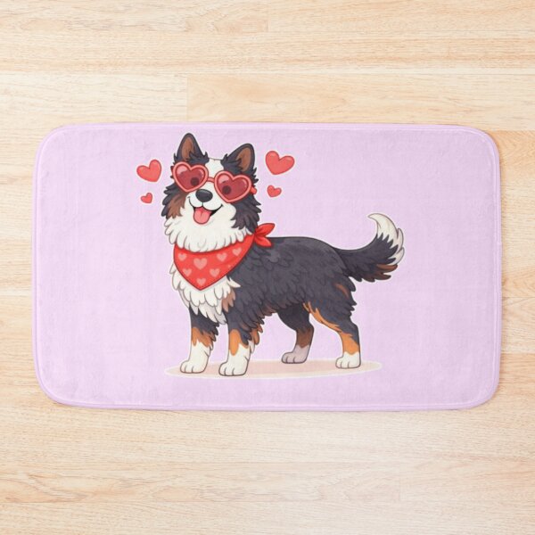 Item preview, Cute Border Collie in Love – Minimal Valentine Dog Illustration designed and sold by GoodyPaws.