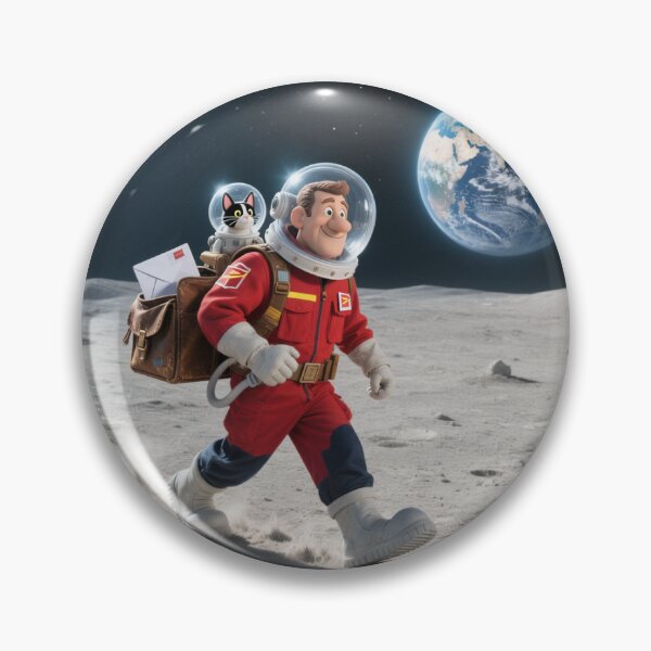 Item preview, Interplanetary Postman: Cat Co-Pilot Moon Delivery designed and sold by zohocreations.
