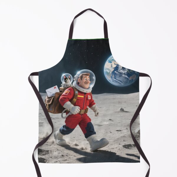 Item preview, Interplanetary Postman: Cat Co-Pilot Moon Delivery designed and sold by zohocreations.