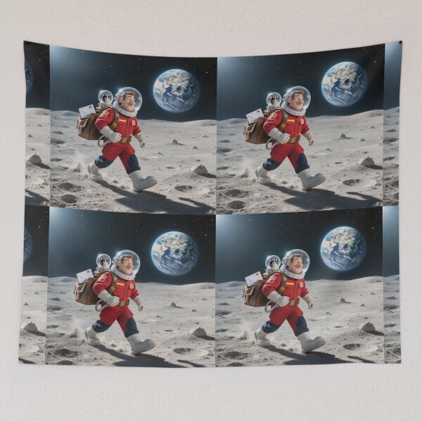 Item preview, Interplanetary Postman: Cat Co-Pilot Moon Delivery designed and sold by zohocreations.