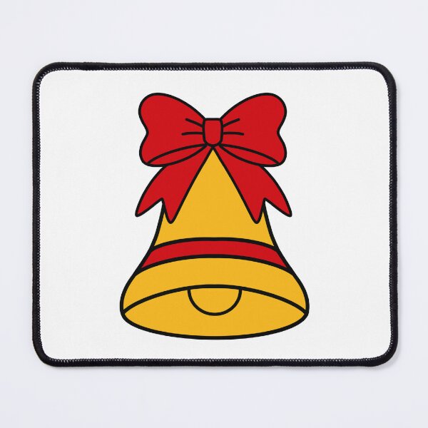 Item preview, Christmas bell and red bow hand drawn illustration designed and sold by Anngozza2.