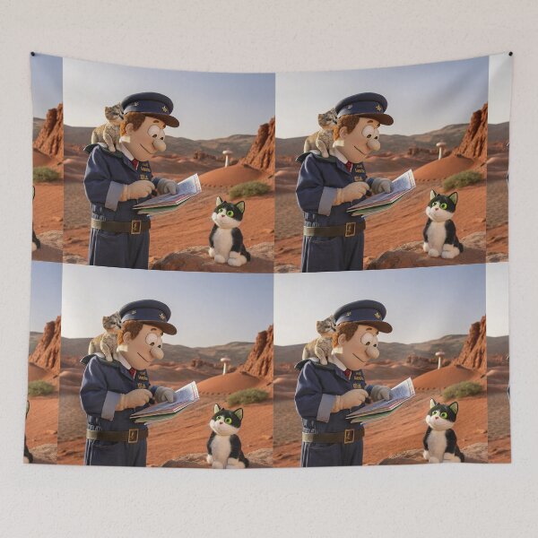 Item preview, Galactic Mailman: Space Delivery with Feline Friends designed and sold by zohocreations.