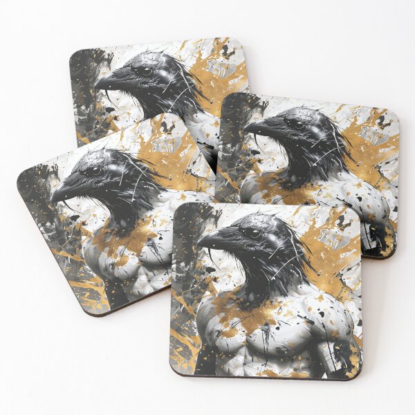 Item preview, Crow-Man Hybrid in Gold and Black designed and sold by Mianku | Für das Leben.