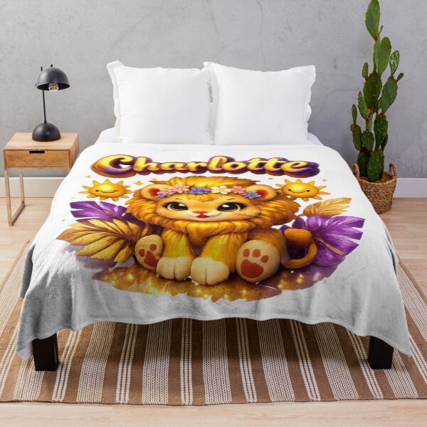 Item preview, Charlotte Leo – Zodiac Cute Lion Fantasy Name Art designed and sold by AlexLineArt.
