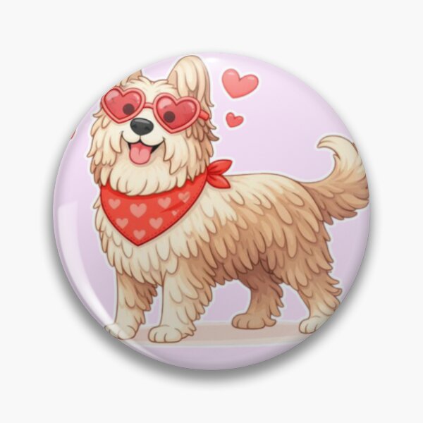 Item preview, Cute Briard in Love – Minimal Valentine Dog Illustration designed and sold by GoodyPaws.