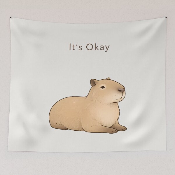 Aperçu de l'œuvre Tout va bien – Calme Capybara créée et vendue par Ombrya.