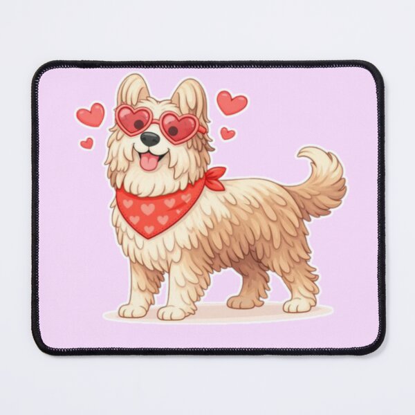 Item preview, Cute Briard in Love – Minimal Valentine Dog Illustration designed and sold by GoodyPaws.