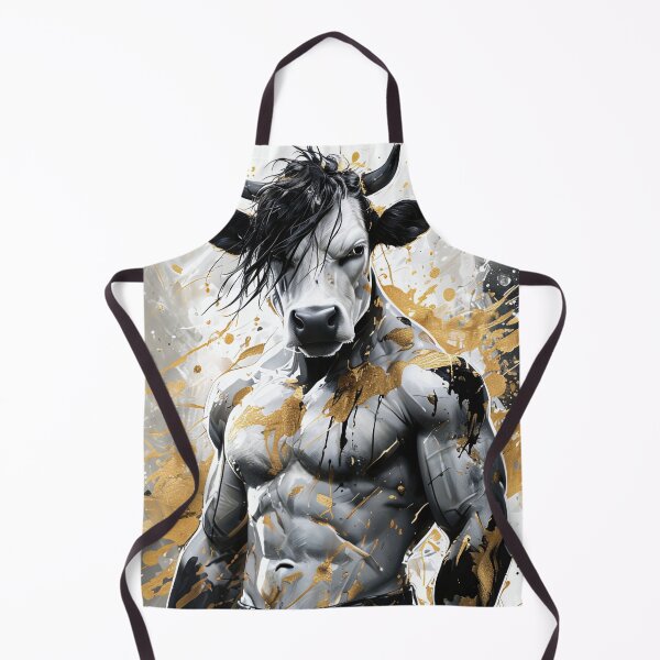 Item preview, Muscular cow-human hybrids with gold accents designed and sold by Mianku | Für das Leben.