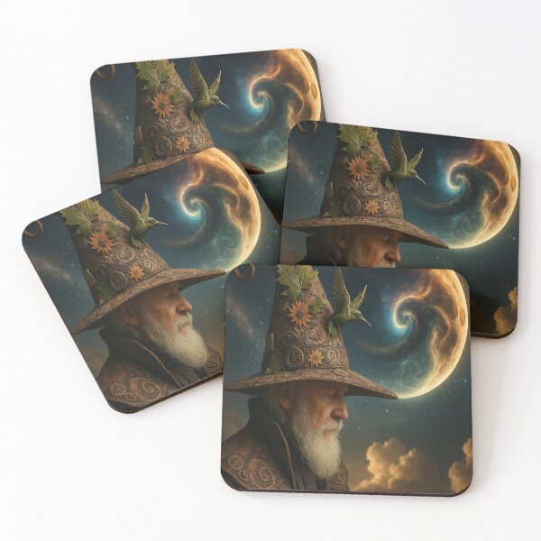 Item preview, Silent Starseer Art Print | Mystic Wizard Portrait  designed and sold by TreeWyzard Creations.