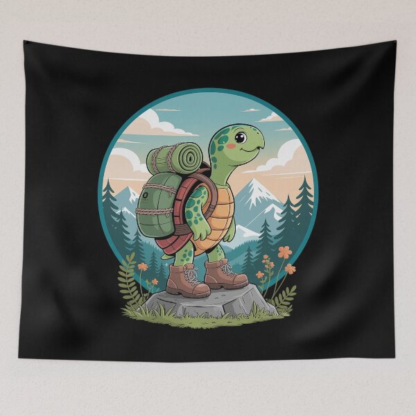 Item preview, Turtle Hiking Backpack Apparel For Outdoor Nature Hiker designed and sold by Elenasriveras.