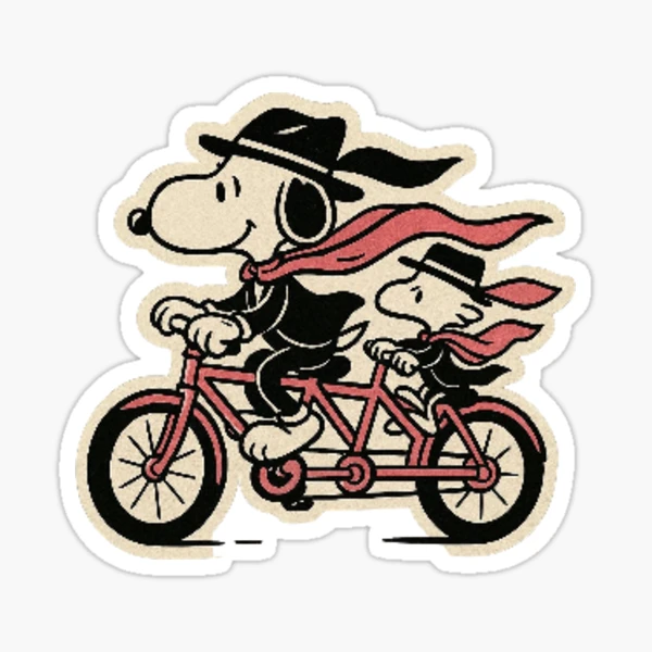 Tandem Drift: Red Bike, Flying Scarves & the Illustrated Pulse of