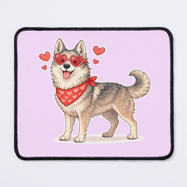 Item preview, Cute Czechoslovakian Wolfdog in Love – Minimal Valentine Dog Illustration designed and sold by GoodyPaws.