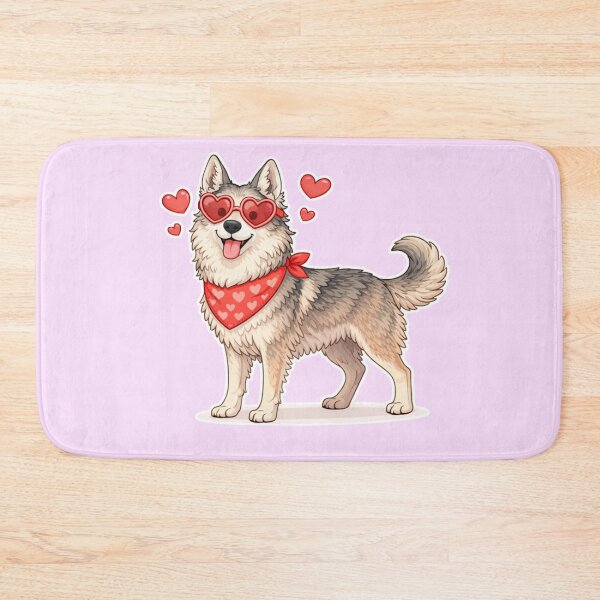 Item preview, Cute Czechoslovakian Wolfdog in Love – Minimal Valentine Dog Illustration designed and sold by GoodyPaws.