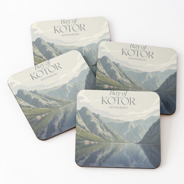 Item preview, Bay of Kotor Travel Poster – Montenegro Scenic Wall Art designed and sold by Timeless Design.