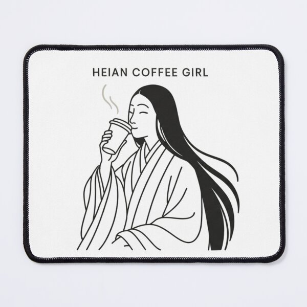 Item preview, Heian Coffee Girl - Japanese Retro Aesthetic Art designed and sold by jima-art.