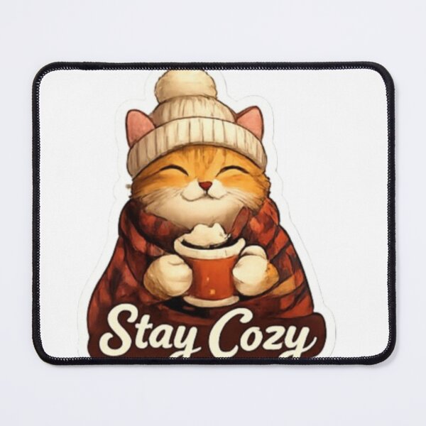 Item preview, Cozy Cat with Hot Chocolate Sticker designed and sold by KozzyCrafts.