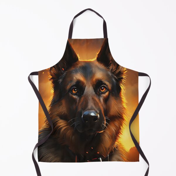 Item preview, German Shepherd in a blazing sunset designed and sold by Mianku | Für das Leben.
