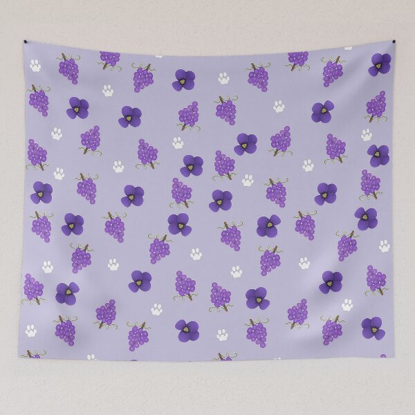 Item preview, Grapes, paws and flowers  designed and sold by PrismarineStudio.