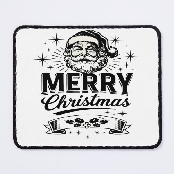 Item preview, Vintage Merry Christmas Santa Claus Retro Typography Design designed and sold by Agrawal Fashion .