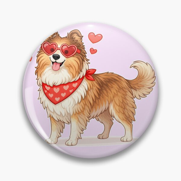 Item preview, Cute Rough Collie in Love – Minimal Valentine Dog Illustration designed and sold by GoodyPaws.